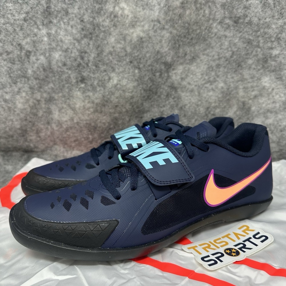 Nike Zoom Rival SD 2 Track Throwing Shoes Mens 9.5 Obsidian Orange FZ9665-400